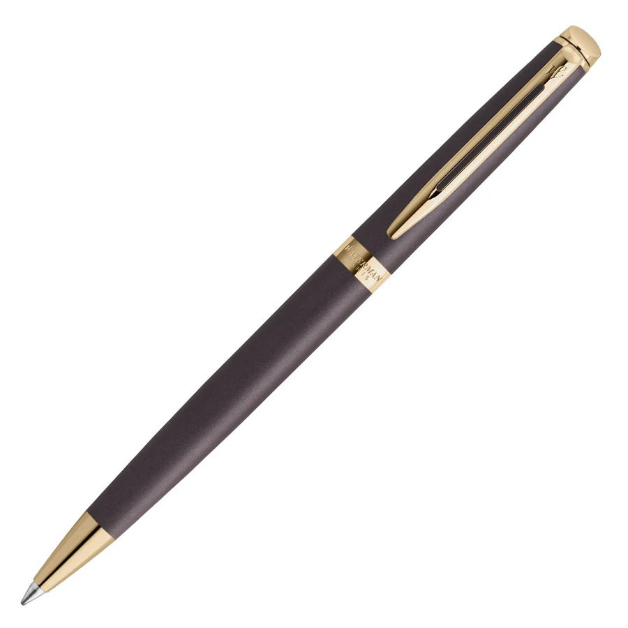 Waterman Hemisphere Lava Black With Gold Trim Ballpoint Pen