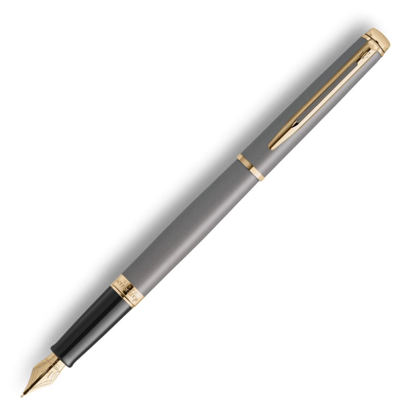 Waterman Hemisphere Metallic Grey With Gold Trim Fountain Pen