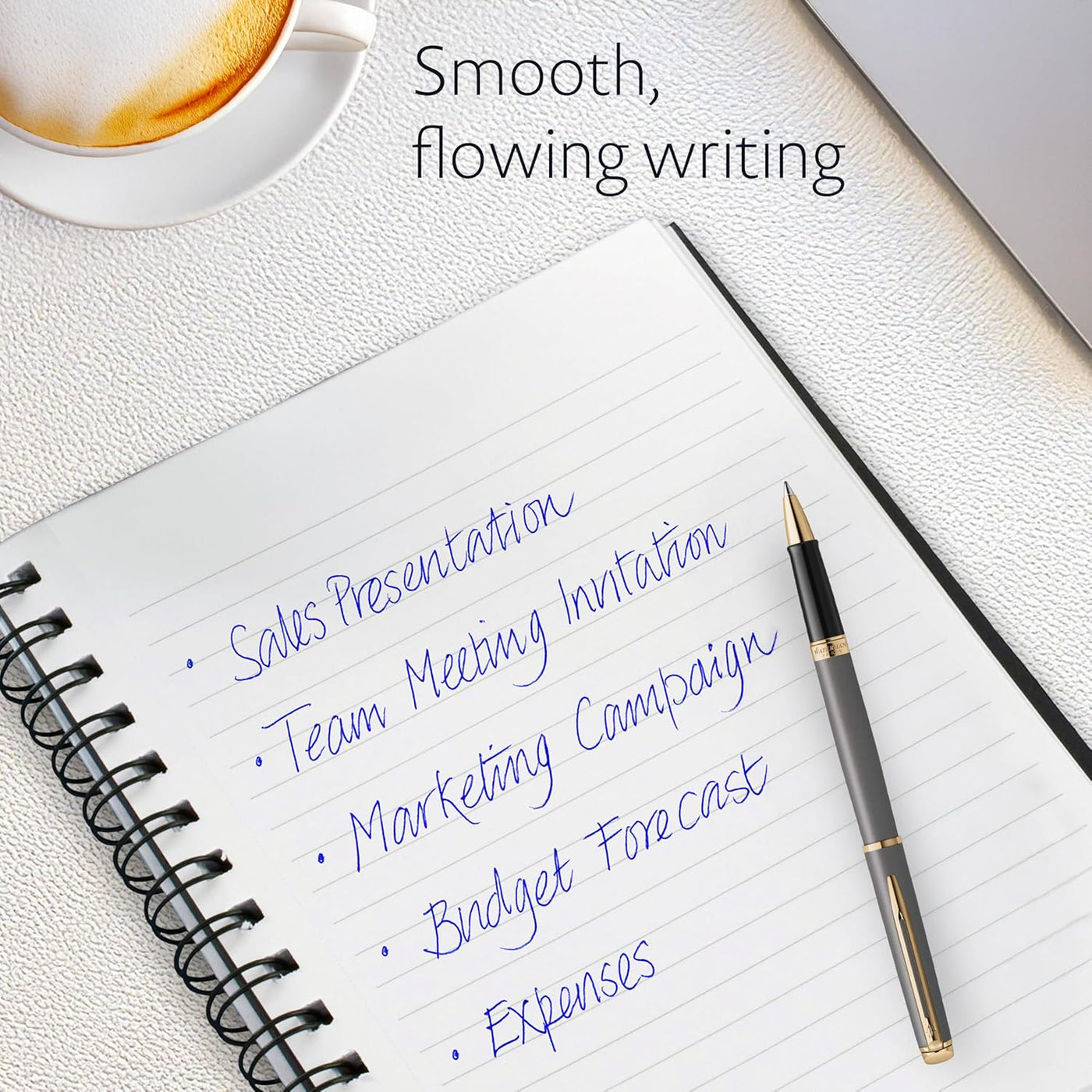 Waterman Hemisphere Metallic Grey With Gold Trim Rollerball Pen