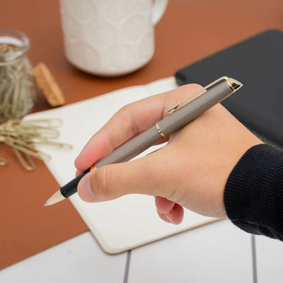 Waterman Hemisphere Metallic Grey With Gold Trim Rollerball Pen