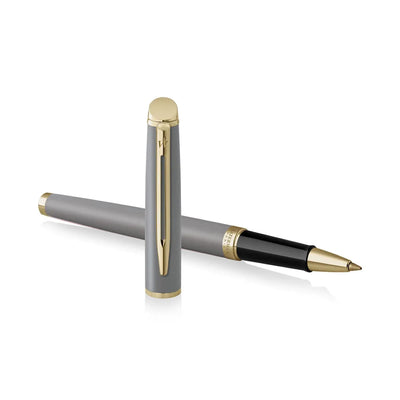 Waterman Hemisphere Metallic Grey With Gold Trim Rollerball Pen