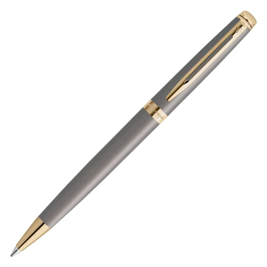 Waterman Hemisphere Metallic Grey With Gold Trim Ballpoint Pen