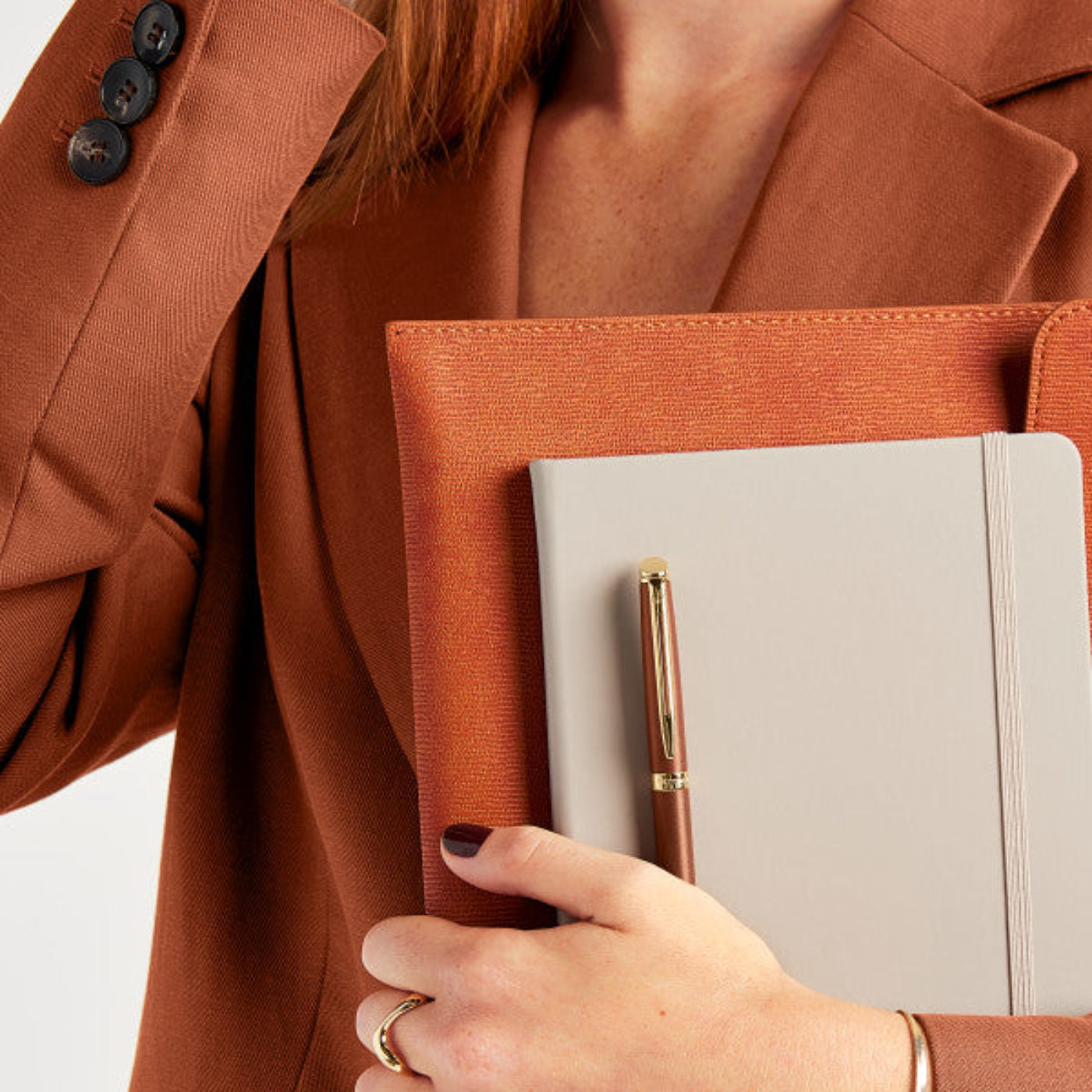 Waterman Hemisphere Metallic Copper With Gold Trim Rollerball Pen