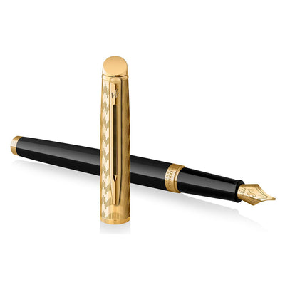 Waterman Waterman Hemisphere Deluxe Opera Collection Black Gold Trim Fountain Pen - Medium