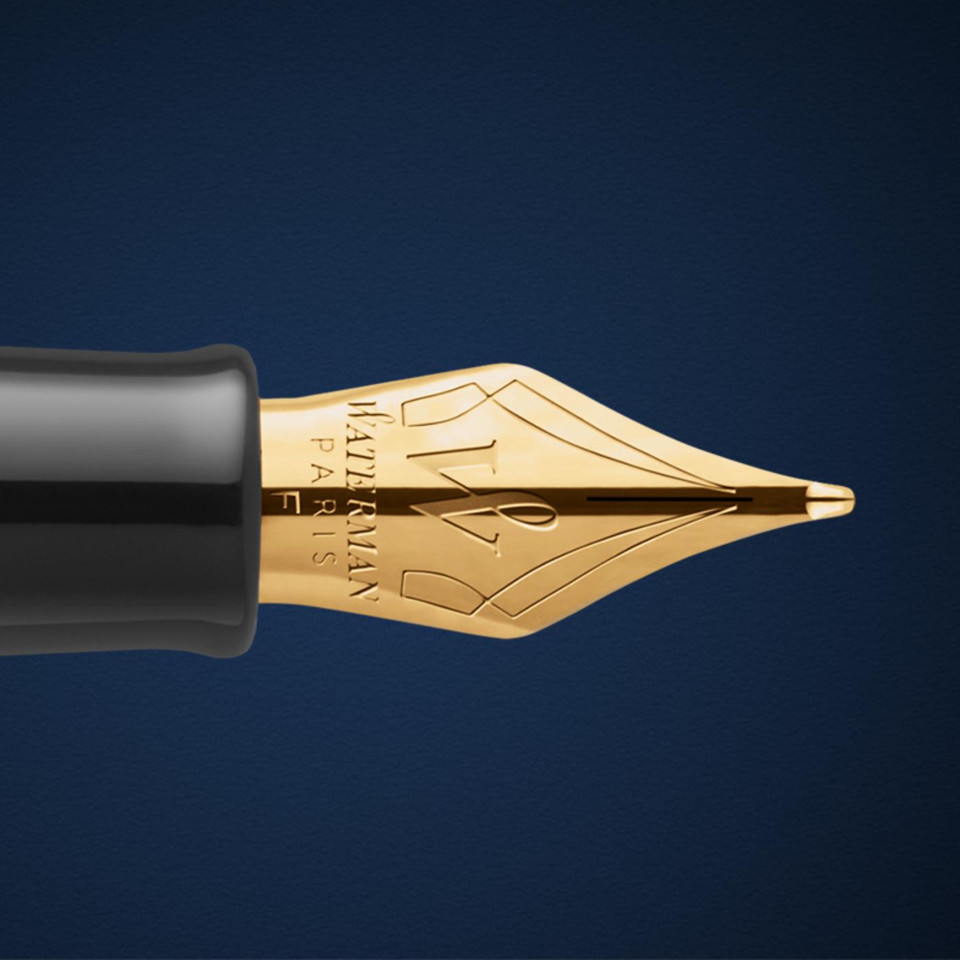 Waterman Waterman Hemisphere Deluxe Opera Collection Black Gold Trim Fountain Pen - Medium