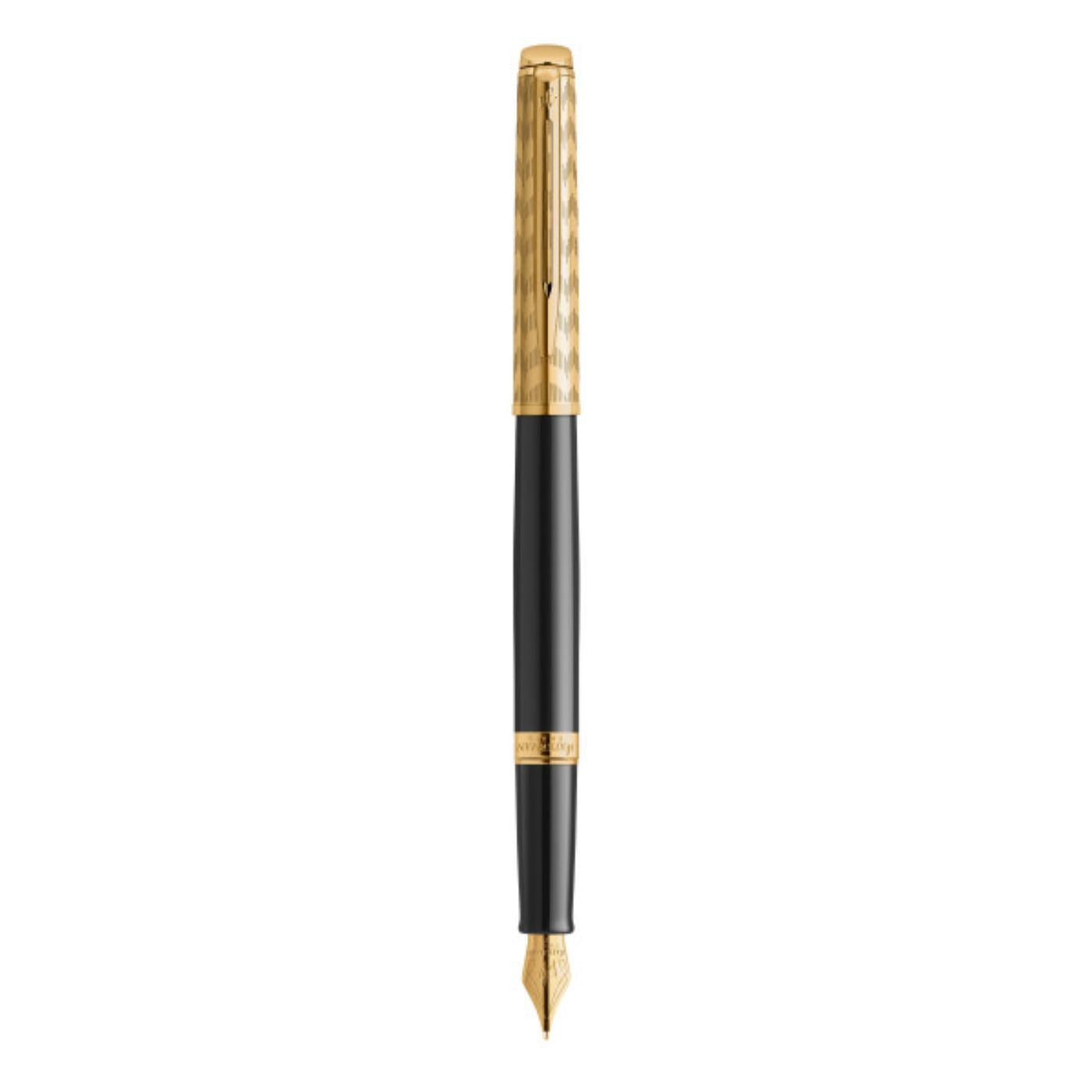 Waterman Waterman Hemisphere Deluxe Opera Collection Black Gold Trim Fountain Pen - Medium