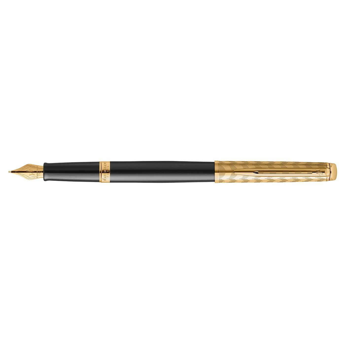 Waterman Waterman Hemisphere Deluxe Opera Collection Black Gold Trim Fountain Pen - Medium