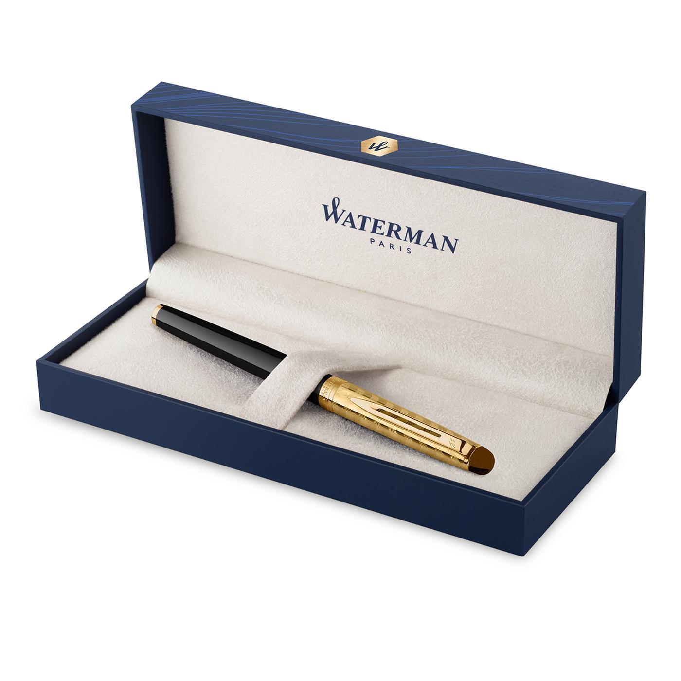 Waterman Waterman Hemisphere Deluxe Opera Collection Black Gold Trim Fountain Pen - Medium
