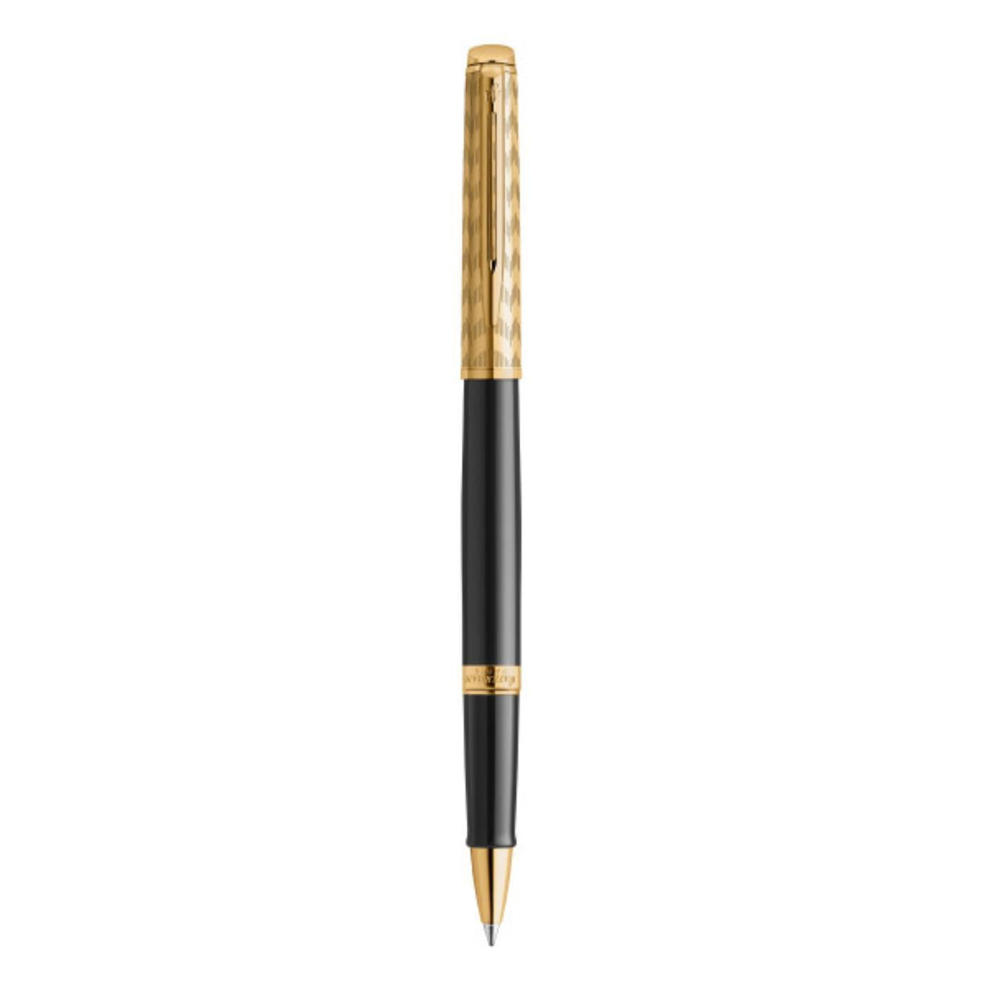 Waterman Waterman Hemisphere Deluxe Opera Collection Black Gold Trim Rollerball Pen