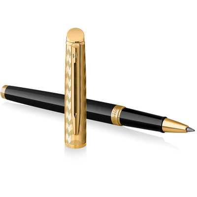 Waterman Waterman Hemisphere Deluxe Opera Collection Black Gold Trim Rollerball Pen