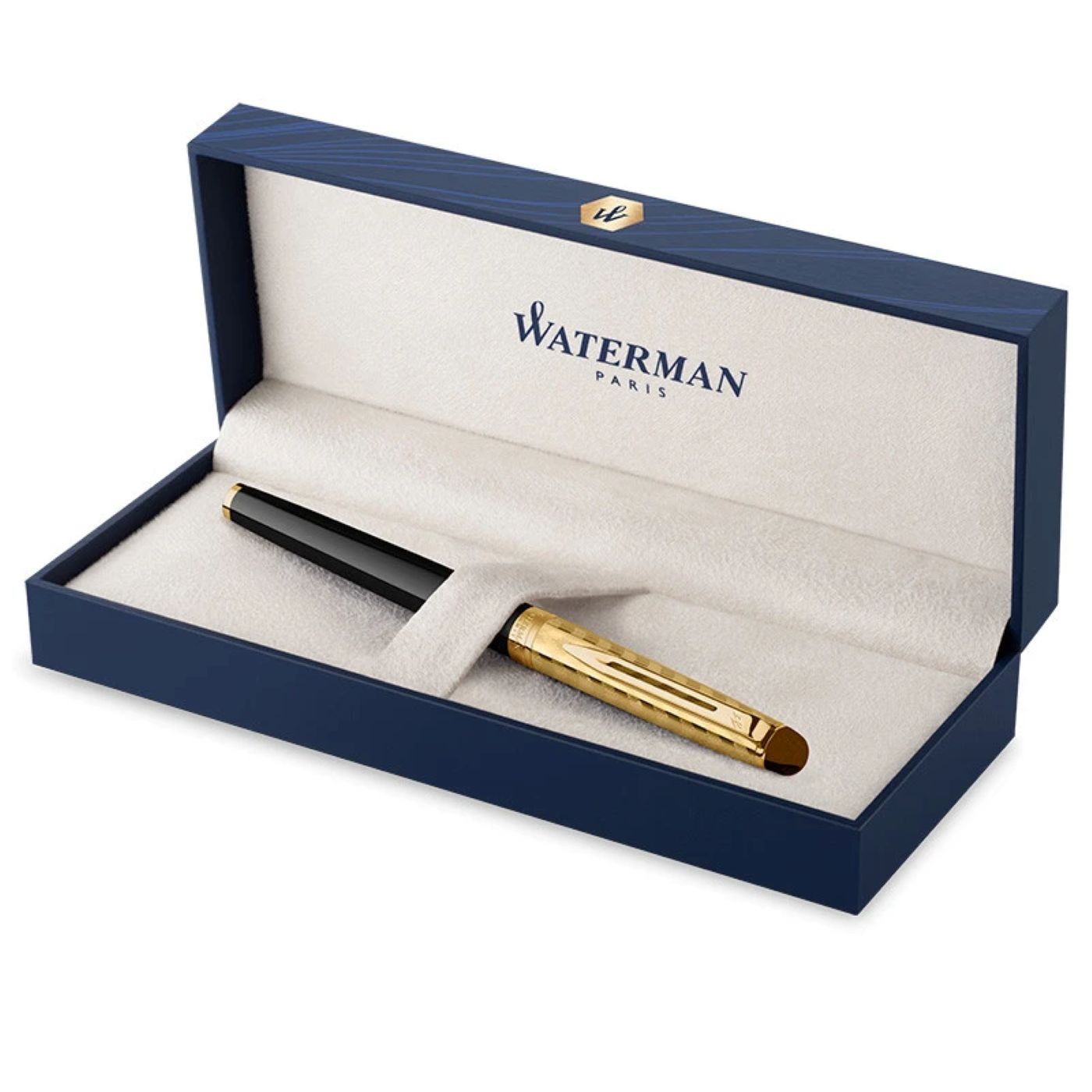 Waterman Waterman Hemisphere Deluxe Opera Collection Black Gold Trim Rollerball Pen