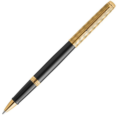 Waterman Waterman Hemisphere Deluxe Opera Collection Black Gold Trim Rollerball Pen