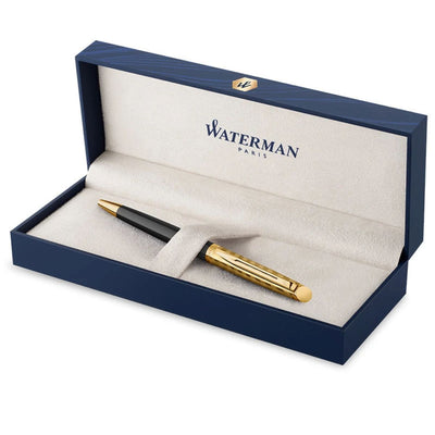 Waterman Hemisphere Deluxe Opera Collection Black Gold Trim Ballpoint Pen