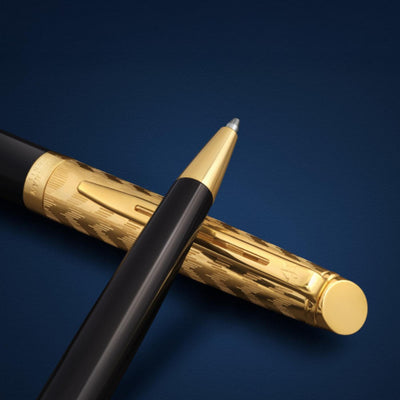 Waterman Hemisphere Deluxe Opera Collection Black Gold Trim Ballpoint Pen