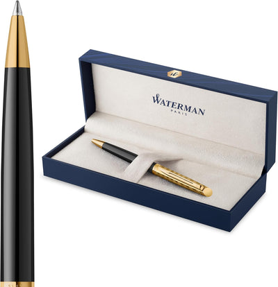 Waterman Hemisphere Deluxe Opera Collection Black Gold Trim Ballpoint Pen