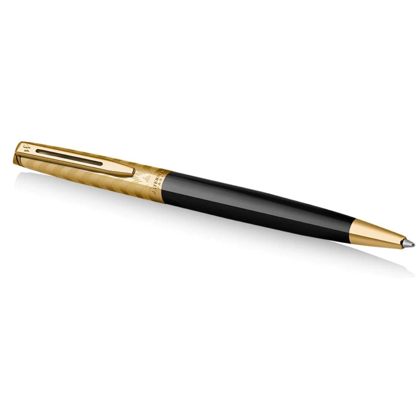 Waterman Hemisphere Deluxe Opera Collection Black Gold Trim Ballpoint Pen