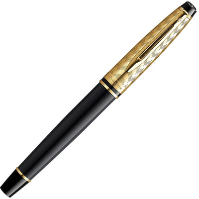 Waterman Expert Deluxe Opera Collection Black Gold Trim Fountain Pen - Medium