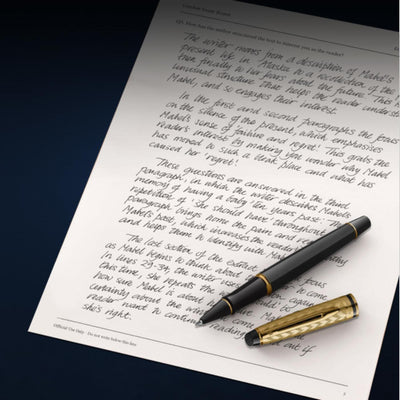 Waterman Expert Deluxe Opera Collection Black Gold Trim Rollerball Pen