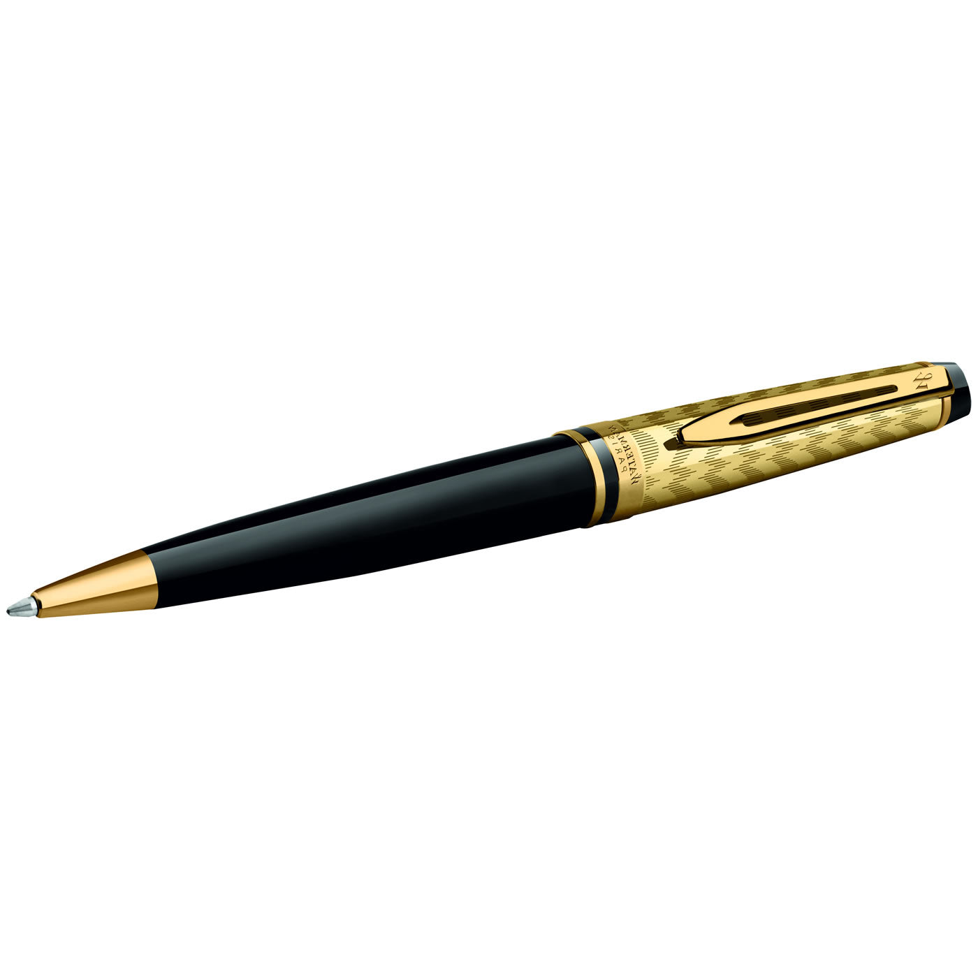 Waterman Expert Deluxe Opera Collection Black Gold Trim Ballpoint Pen