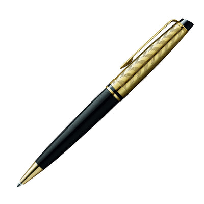 Waterman Expert Deluxe Opera Collection Black Gold Trim Ballpoint Pen
