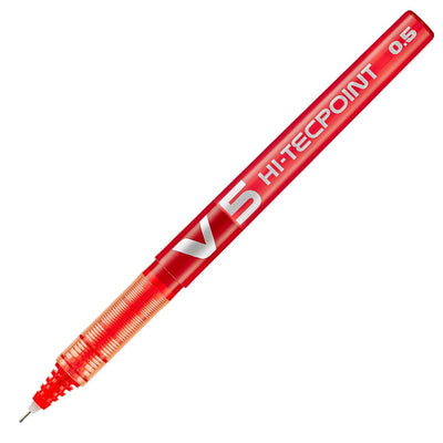 Pilot V5 Liquid Ink Hi-Tecpoint Rollerball -  Red