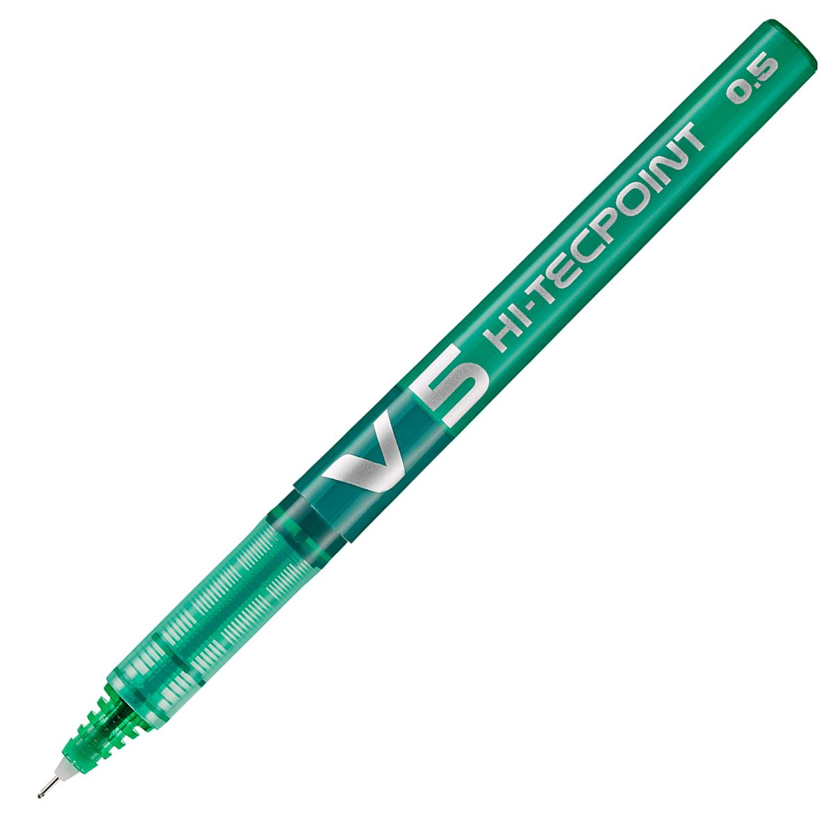 Pilot V5 Liquid Ink Hi-Tecpoint Rollerball -  Green