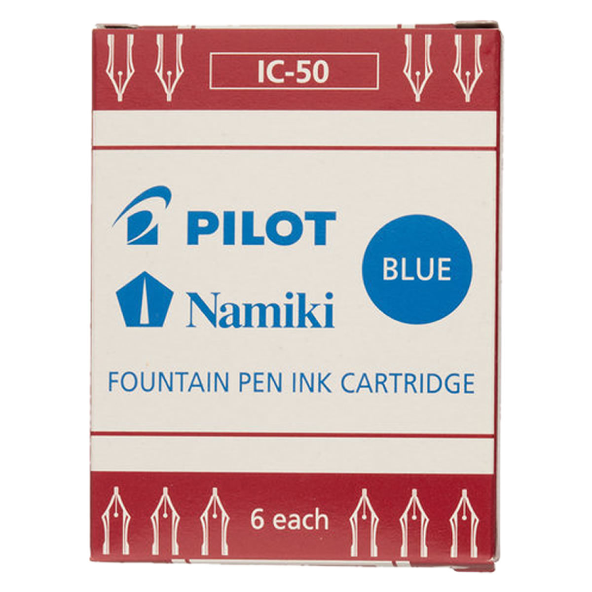 Pilot IC-50 Blue Ink Cartridges - Pack of 6