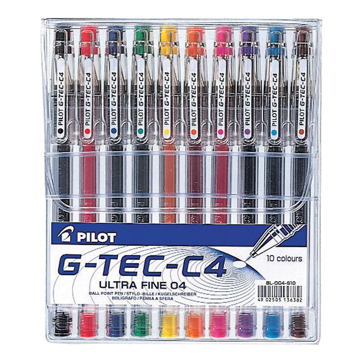 Pilot G-Tec C4 Microtip Rollerballs - Pack of 10