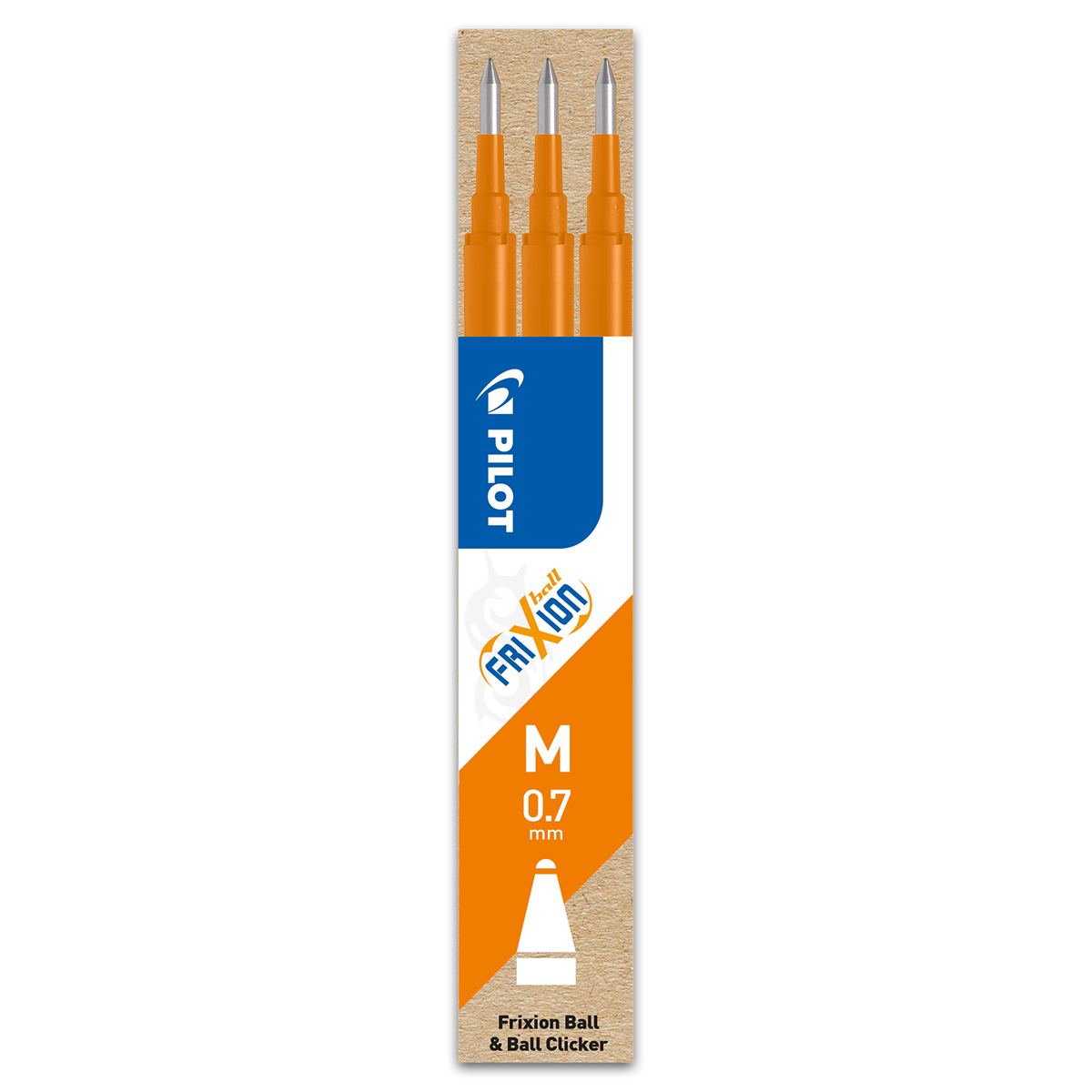 Pilot Refill for FriXion/FriXion Clicker Erasable Rollerball 0.7mm - Pack of 3