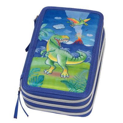 Faber-Castell Triple Decker Pencil Case with 3 Zips - Dinosaur Edition