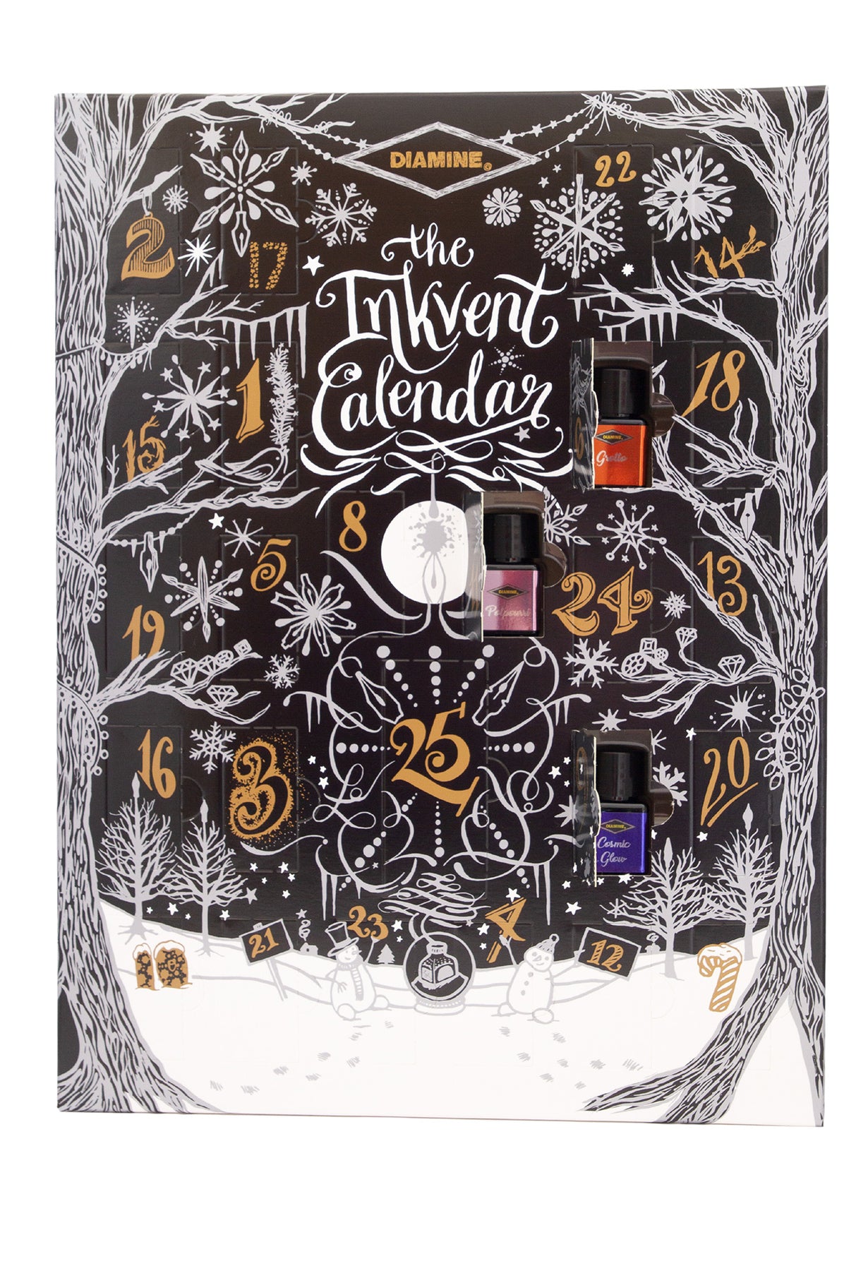 Diamine Inkvent Calendar 2024 Black Edition Executive Pens Direct