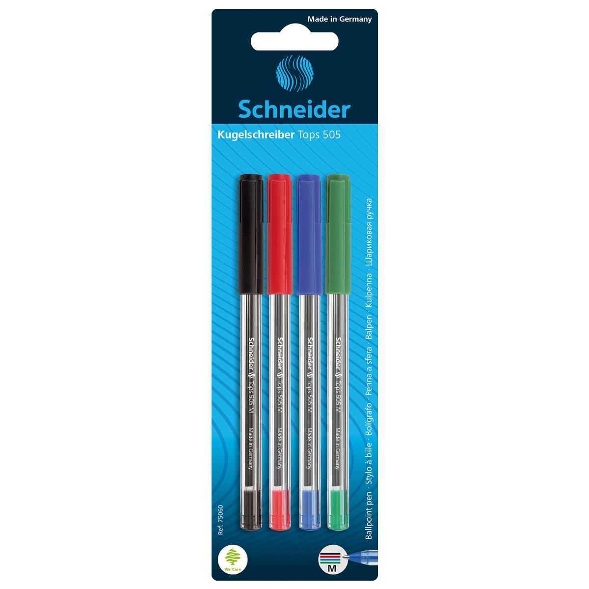 Schneider Tops 505 Assorted Ballpoint Pens - Pack of 4