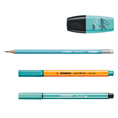 STABILO Pastel Set - STABILO Pen 68 Mini, Point 88 Mini, Boss Mini Pastellove & Swano Pastel Pencils - Pack of 35
