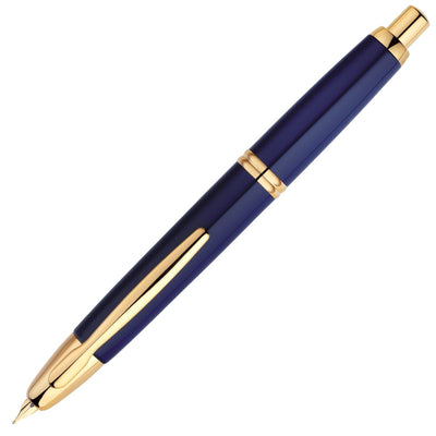 Pilot Capless Gold Trim Blue Barrel Fountain Pen