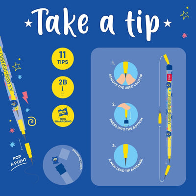 Legami Monster Stackable Pencil with Eraser - Take a Tip