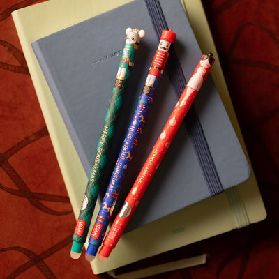Legami Set of 3 Erasable Christmas Gel Pens - The Nutcracker - Limited Edition 2025