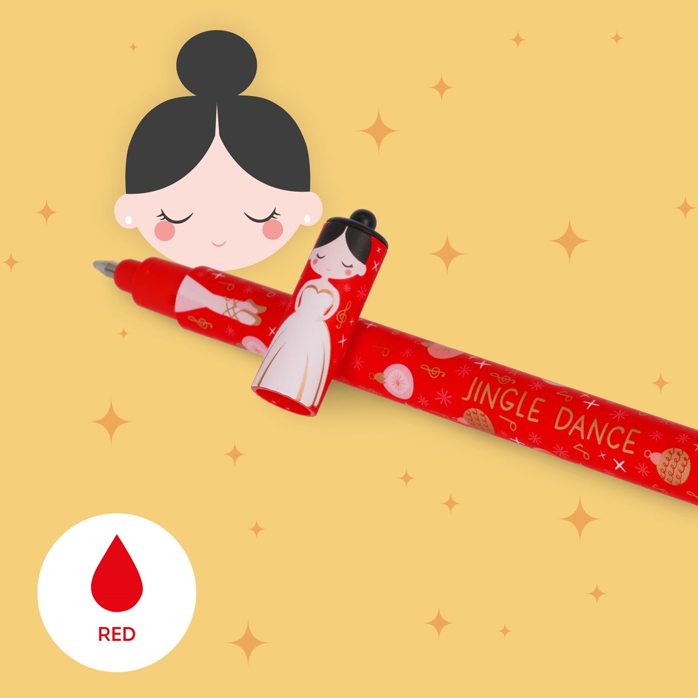 Legami Set of 3 Erasable Christmas Gel Pens - The Nutcracker - Limited Edition 2025