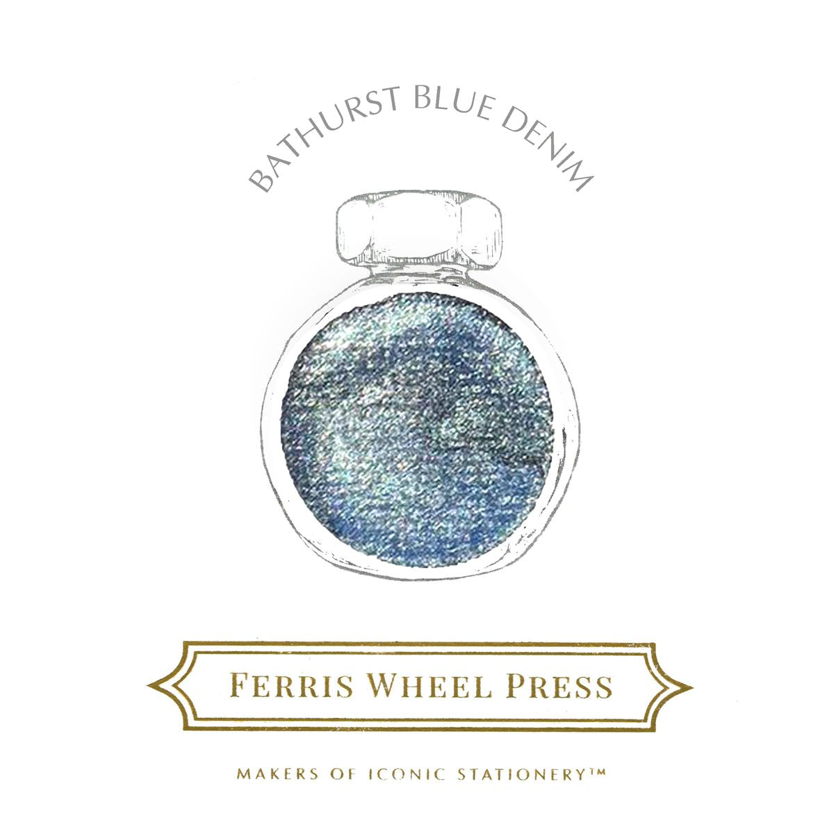 Ferris Wheel Press Fountain Pen Ink 38ml Bathurst Blue Denim