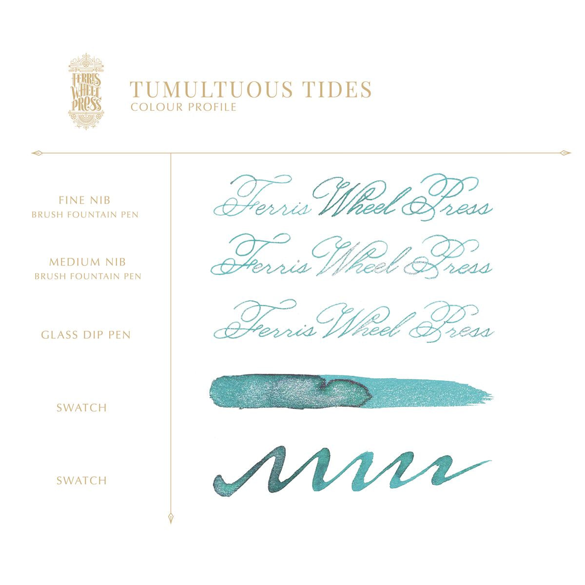 Ferris Wheel Press FerriTales Fountain Pen Ink | Once Upon a Time - Tumultuous Tides
