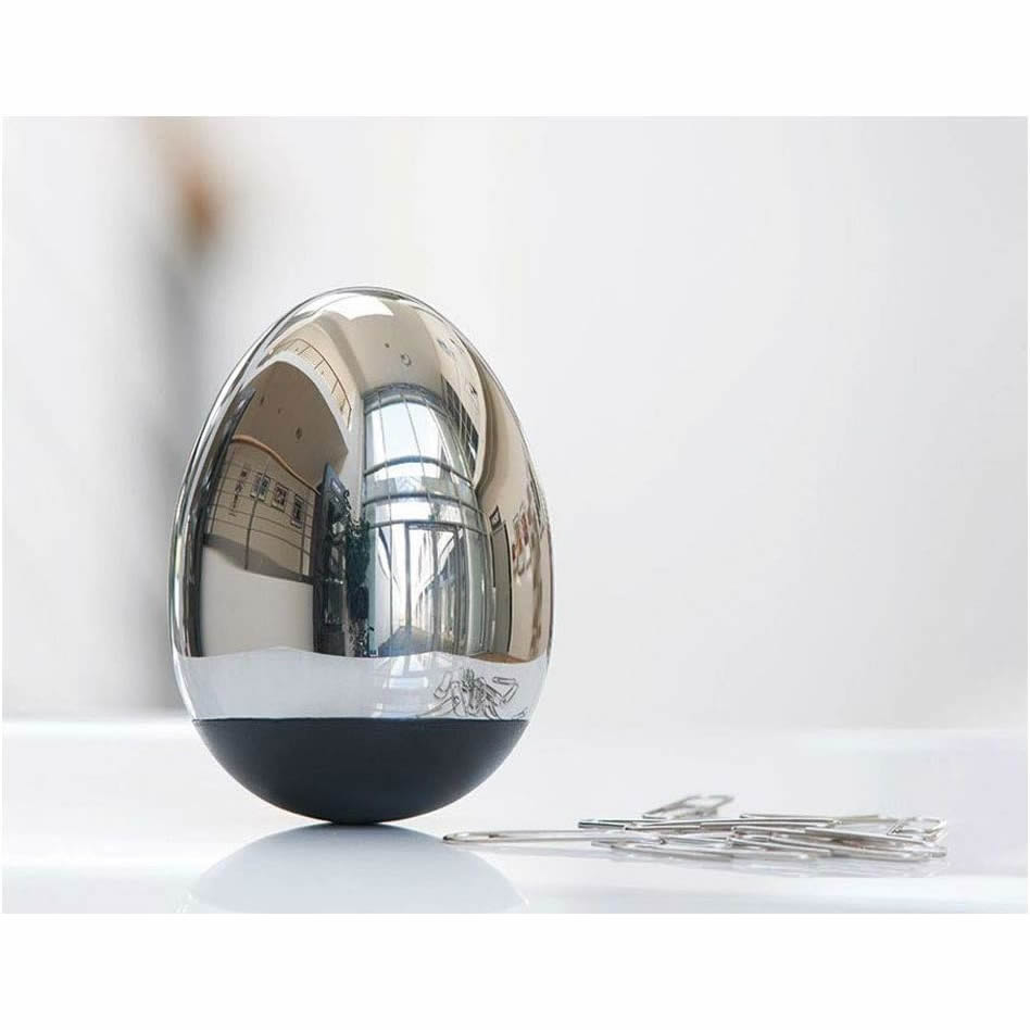 Troika Egg of Columbus Paperweight Magnetic Desk Organiser in Chrome