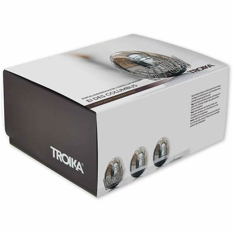 Troika Egg of Columbus Paperweight Magnetic Desk Organiser in Chrome