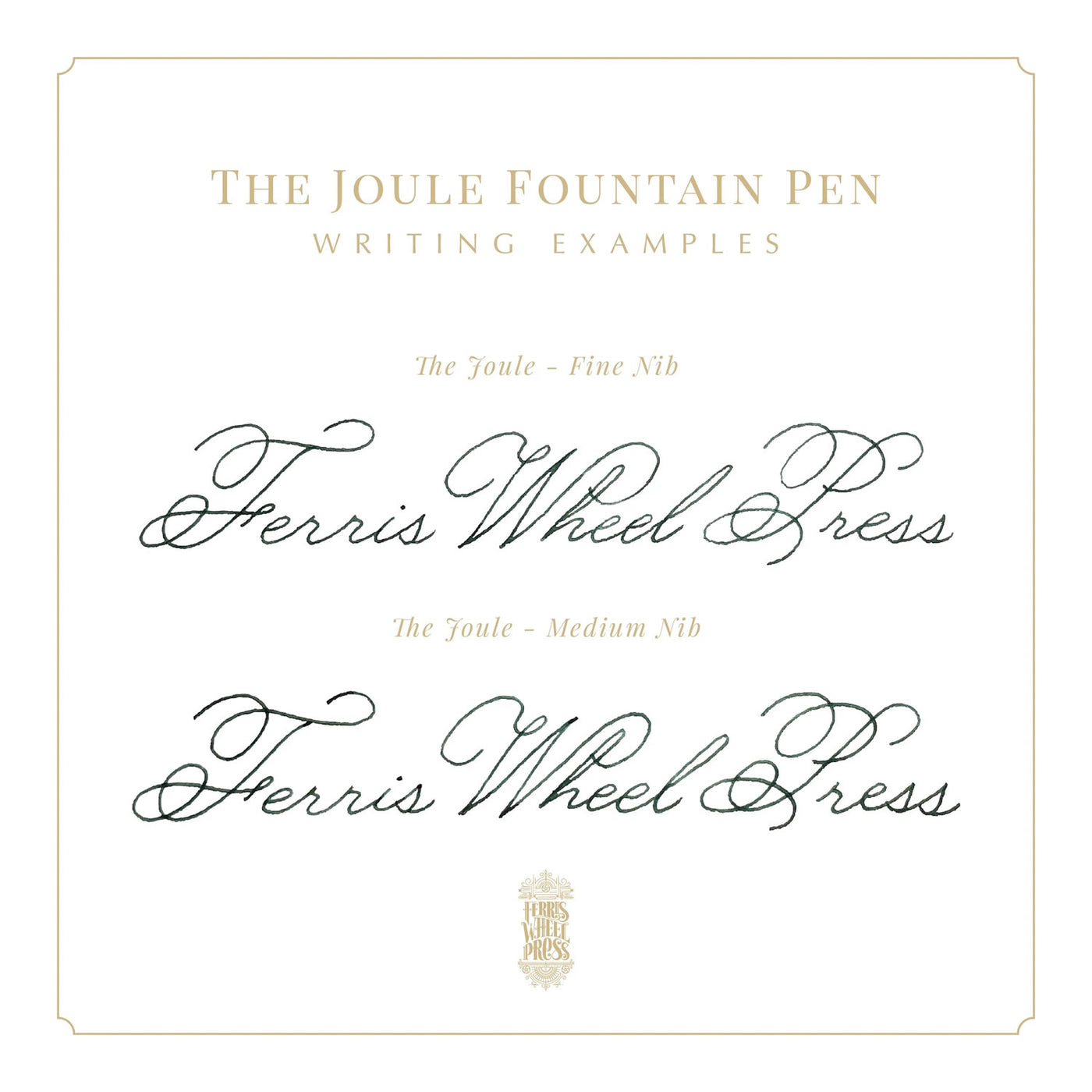 Ferris Wheel Press - The Joule Fountain Pen - Engravers Teal