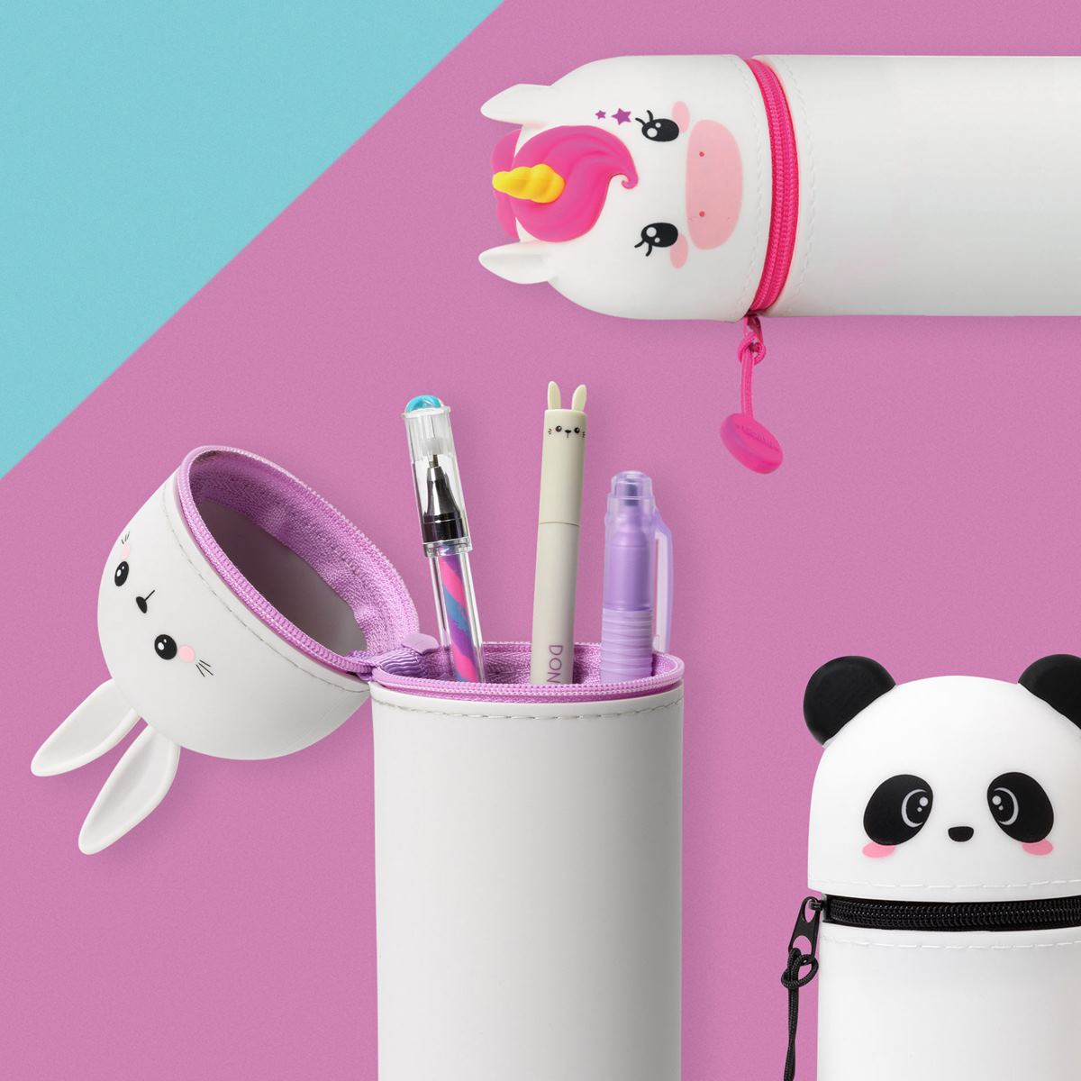 Legami Kawaii 2 In 1 Soft Silicone Pencil Case Bunny Executive Pens legami-kawaii-2-in-1-soft-silicone-pencil-case-bunny-executive-pens