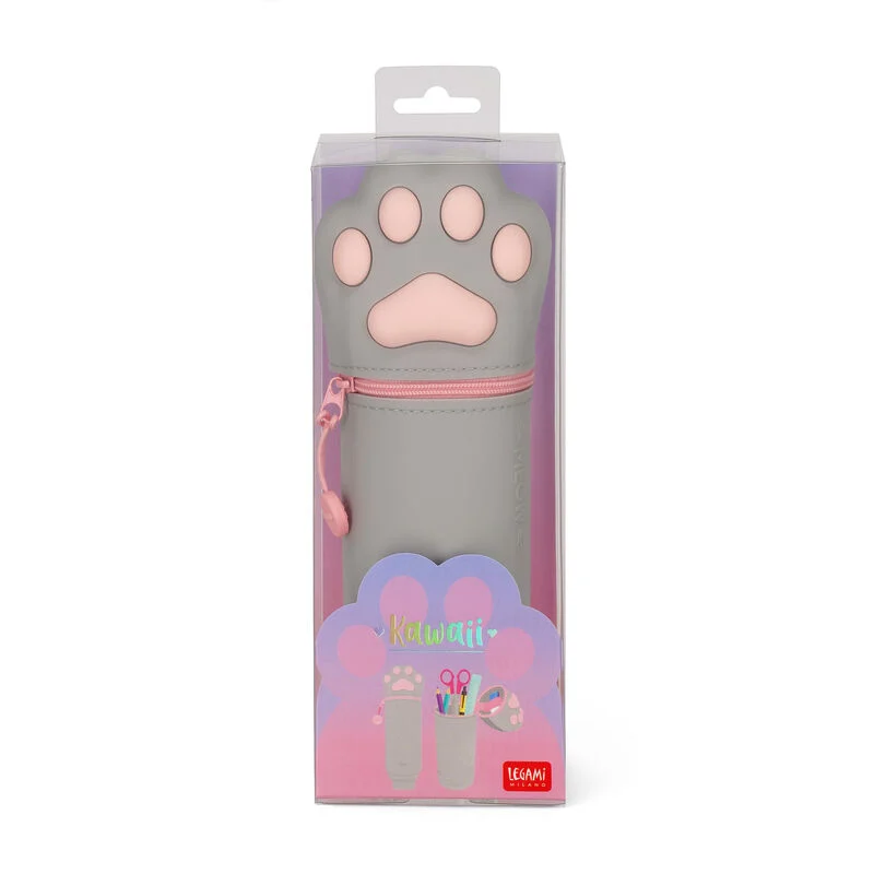 Legami Kawaii 2 in 1 Soft Silicone Pencil Case - Kawaii - Kitty Paw