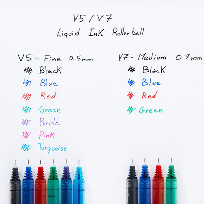 Pilot V5 Liquid Ink Hi-Tecpoint Rollerball -  Blue