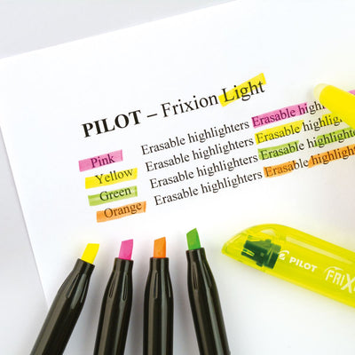 Pilot FriXion Light Erasable "Set 2 Go" Highlighters - Pack of 4