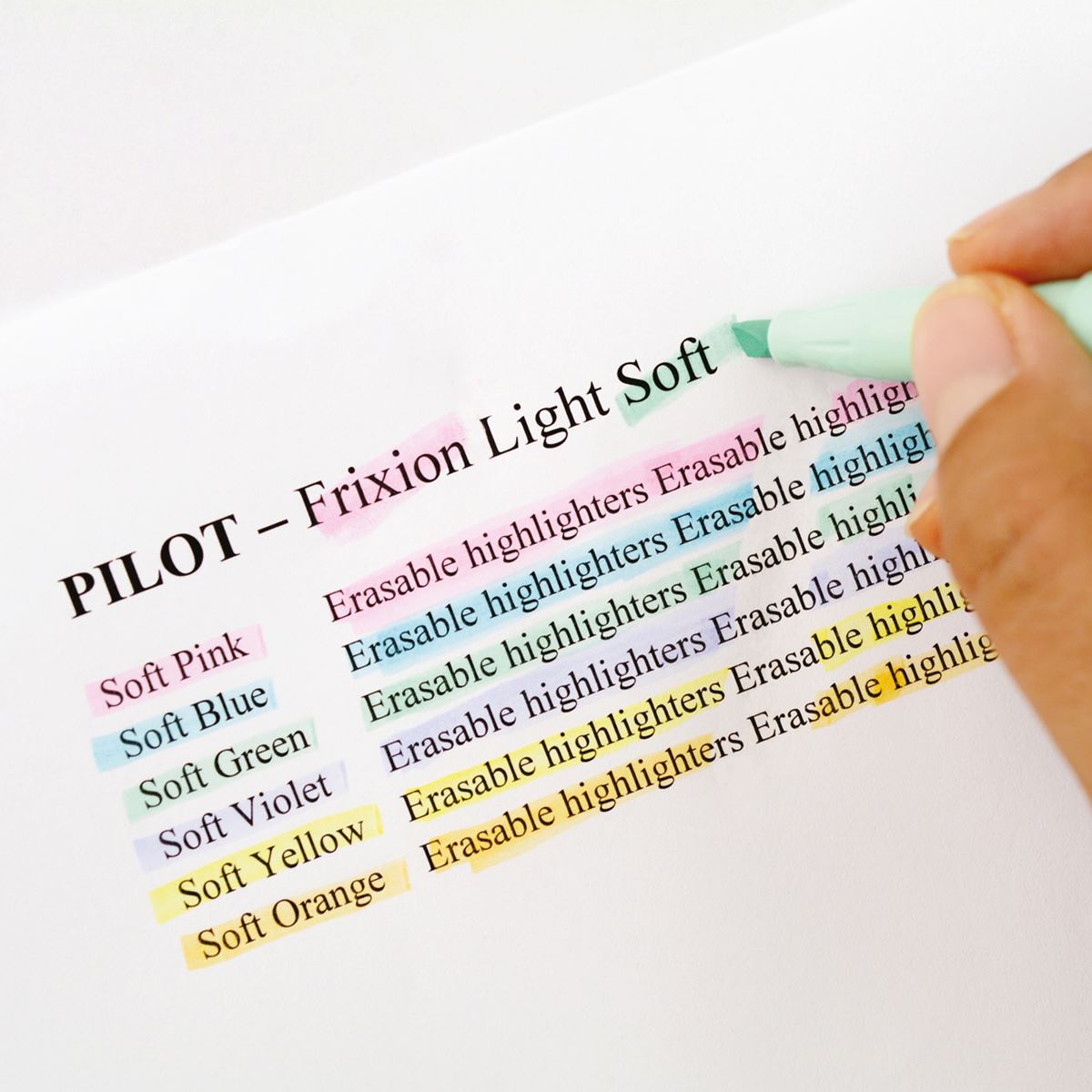 Pilot FriXion Light Natural Erasable Highlighters - Pack of 6