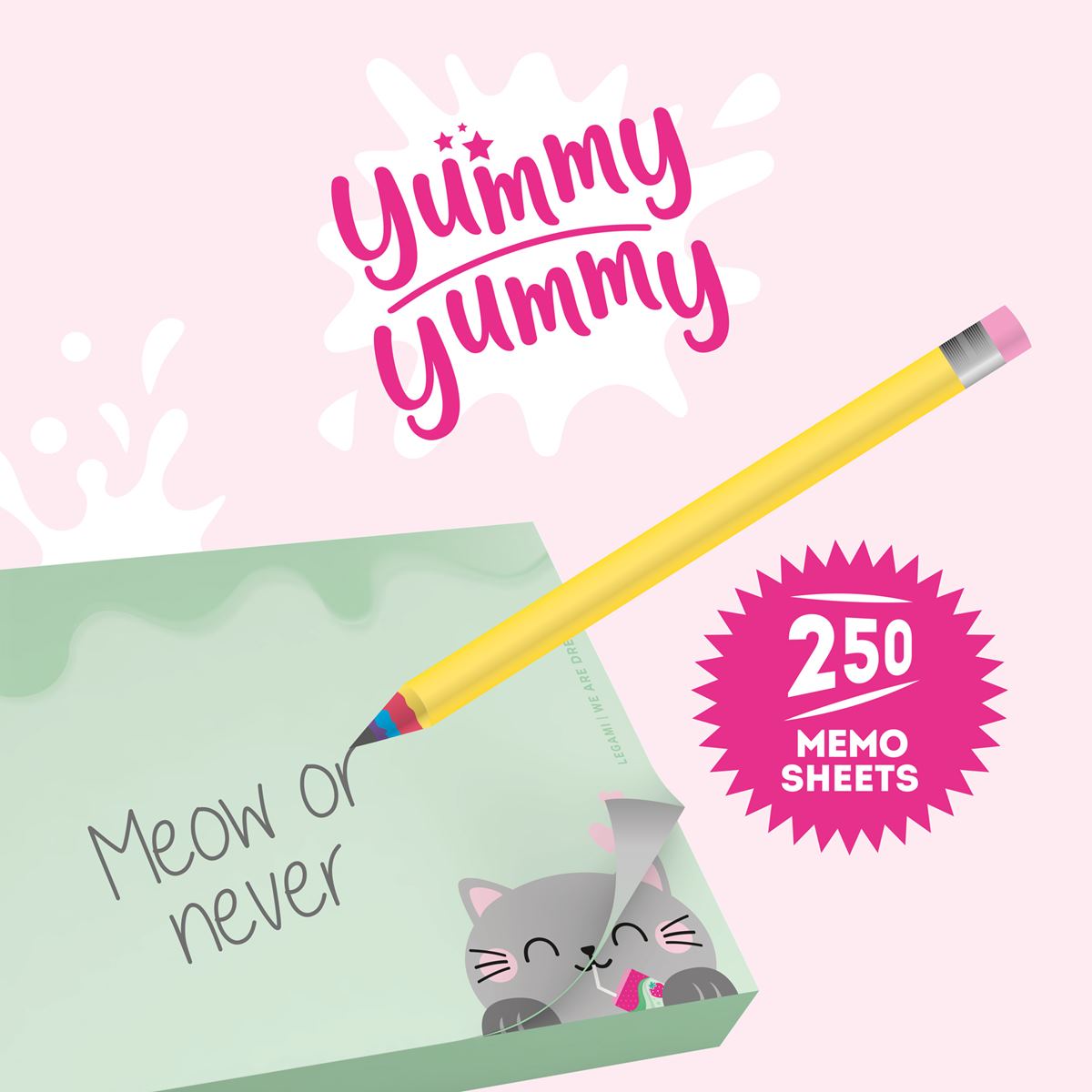 Legami Yummy Yummy Memo Pad - Kitty