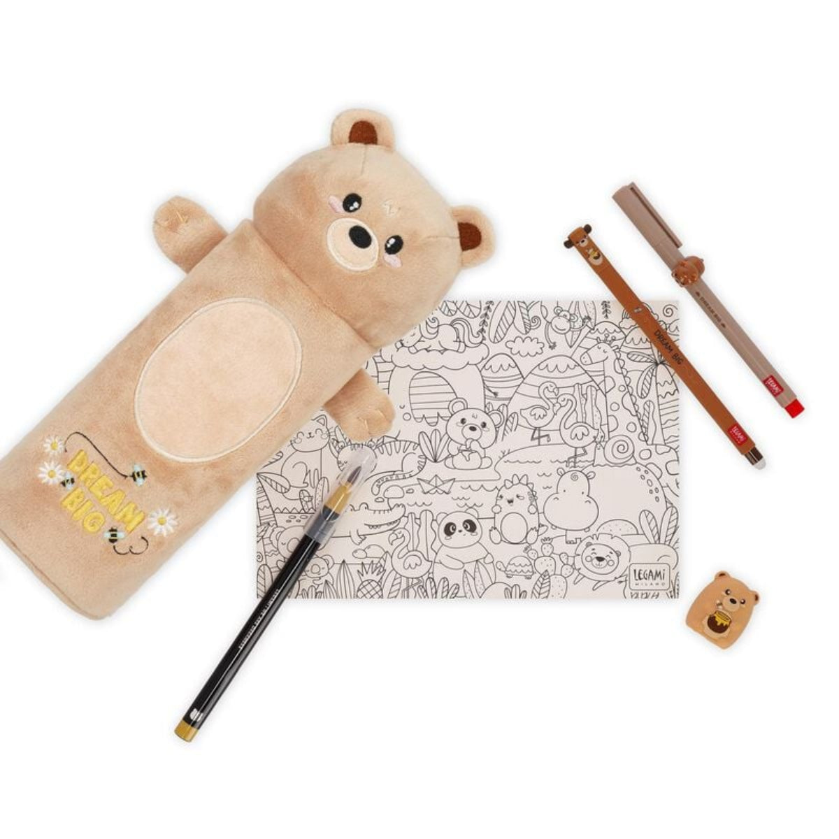 Legami Pencil Case - Super Soft! - Teddy Bear