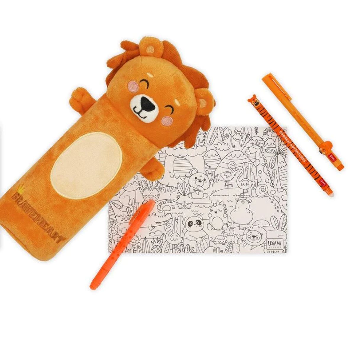 Legami Pencil Case - Super Soft! - Lion